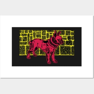 Pitbull Terrier by  Moriz Jung in bright colors Posters and Art